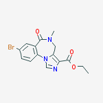 Ethyl 8-bromo-5-methyl-6-oxo-5,6-dihydro-4H-benzo[f]imidazo[1,5-a][1,4]diazepine-3-carboxylate结构式