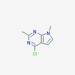 4-Chloro-2,7-dimethyl-7H-pyrrolo[2,3-d]pyrimidine结构式