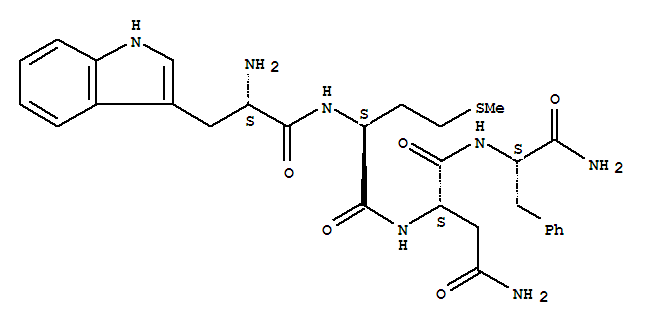 Structure of H-Trp-Met-Asn-Phe-NH2