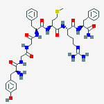 Structure of enkephalin-Met, Arg(6)-PheNH2(7)-