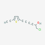 1-Chloro-6-(5-(Prop-1-Ynyl)Thiophen-2-Yl)Hexa-3,5-Diyn-2-Ol结构式