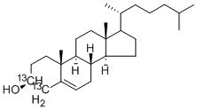 胆固醇-3,4-13C2结构式