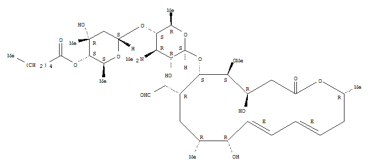 Structure of Leucomycin V 4-hexanoate