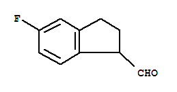 Structure of 1H-Indene-1-carboxaldehyde,5-fluoro-2,3-dihydro-