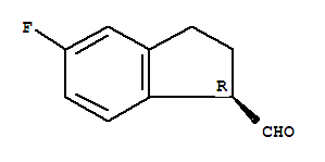 1H-Indene-1-carboxaldehyde,5-fluoro-2,3-dihydro-, (1R)-结构式