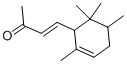 4-(2,5,6,6-四甲基-2-环己烯-1-基)-3-丁烯-2-酮结构式