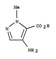 4-氨基-2-甲基-2H-吡唑-3-羧酸结构式