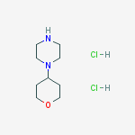 Structure of 1-(TETRAHYDRO-PYRAN-4-YL)-PIPERAZINE DIHYDROCHLORIDE