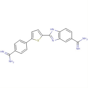 Structure of 1H-Benzimidazole-5-carboximidamide,2-[5-[4-(aminoiminomethyl)phenyl]-2-thienyl]-
