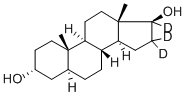 5ALPHA-ANDROSTAN-3ALPHA,17BETA-DIOL-16,16,17-D3结构式