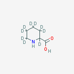 Structure of DL-2-PIPERAZINE-D9-CARBOXYLIC ACID (PIPECOLIC ACID)