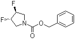 (3R,4R)-N-Cbz-3,4-二氟吡咯烷结构式