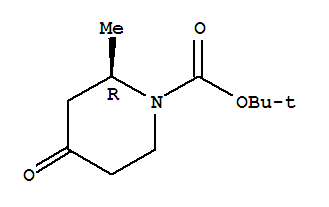Structure of 1-Piperidinecarboxylicacid, 2-methyl-4-oxo-, 1,1-dimethylethyl ester, (2R)-