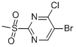 Structure of 5-BROMO-4-CHLORO-2-METHANESULFONYL-PYRIMIDINE