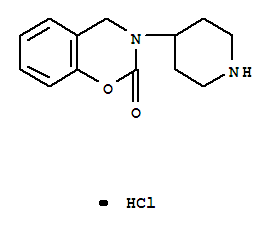 2H-1,3-Benzoxazin-2-one,3,4-dihydro-3-(4-piperidinyl)-, hydrochloride (1:1)结构式