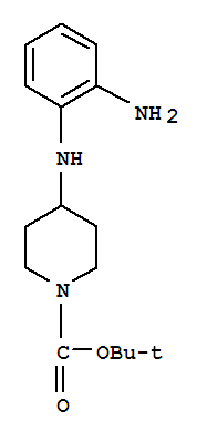 4-(2-氨基苯氨基)哌啶-1-甲酸叔丁酯结构式