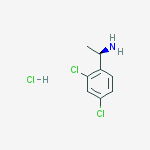 Benzenemethanamine, 2,4-dichloro-.alpha.-methyl-, hydrochloride, (.alpha.R)-结构式
