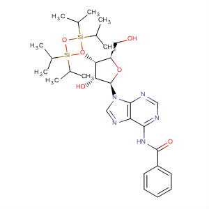 Adenosine,N-benzoyl-3',5'-O-[1,1,3,3-tetrakis(1-methylethyl)-1,3-disiloxanediyl]-结构式