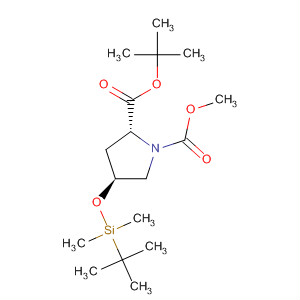 1,2-Pyrrolidinedicarboxylic acid,4-[[(1,1-dimethylethyl)dimethylsilyl]oxy]-, 1-(1,1-dimethylethyl) 2-methylester, (2R,4S)-结构式