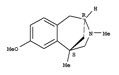 1,4-Methano-1H-3-benzazepine,2,3,4,5-tetrahydro-8-methoxy-1,3-dimethyl-, (1S,4R)-结构式