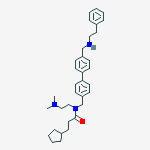 Structure of N-[2-(DIMETHYLAMINO)ETHYL]-N-[[4-[[(2-PHENYLETHYL)AMINO]METHYL][1,1-BIPHENYL]-4-YL]METHYL]CYCLOPENTANEPROPANAMIDE DIHYDROCHLORIDE
