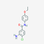 3-氨基-4-氯-N-(4-乙氧基苯基)苯甲酰胺结构式