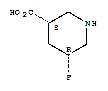3-Piperidinecarboxylicacid, 5-fluoro-, (3S,5R)-结构式