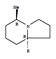 Structure of Indolizine,octahydro-5-methyl-, (5R,8aR)-
