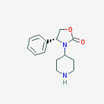 (R)-4-Phenyl-3-piperidin-4-yl-oxazolidin-2-one结构式
