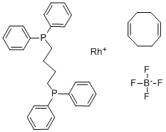 1,4 -双(二苯基膦)丁烷(1,5环辛二烯)铑(I)四氟结构式