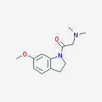 2-(dimethylamino)-1-(6-methoxy-2,3-dihydroindol-1-yl)ethanone结构式