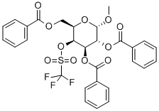 Structure of METHYL 2,3,6-TRI-O-BENZOYL-4-O-TRIFLUOROMETHANESULFONONYL-A-D-GALACTOPYRANOSIDE