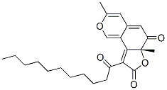 (R)-3,6a-Dimethyl-9-(1-oxoundecyl)-6H-furo[2,3-h]-2-benzopyran-6,8(6aH)-dione结构式