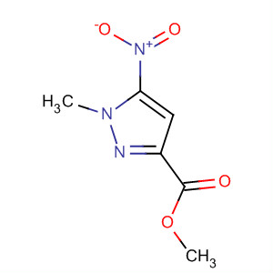 Structure of 1H-Pyrazole-3-carboxylic acid, 1-methyl-5-nitro-, methyl ester