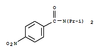 Structure of benzamide, N,N-bis(1-methylethyl)-4-nitro-