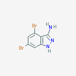 1H-Indazol-3-amine, 4,6-dibromo-结构式
