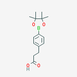 Structure of 3-(4-(4,4,5,5-Tetramethyl-1,3,2-dioxaborolan-2-yl)phenyl)propanoic acid