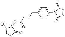 Structure of N-Succinimidyl 4-(4-maleimidophenyl)butyrate