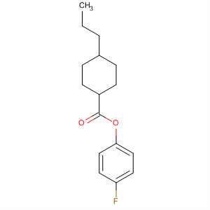 Structure of Cyclohexanecarboxylic acid, 4-propyl-, 4-fluorophenyl ester, trans-