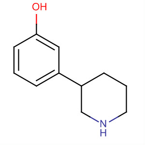 Structure of Phenol, 3-(3-piperidinyl)-