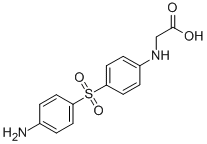 Structure of N-[4-[(4-aminophenyl)sulphonyl]phenyl]glycine