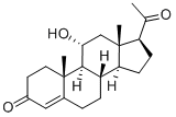 Chemical structure of 11ALPHA-HYDROXYPROGESTERONE