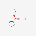 ethyl pyrrolidine-3-carboxylate hydrochloride结构式