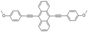 9,10-bis(p-methoxyphenylethynyl)anthracene结构式