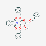 Structure of 2-[(2R,4R,5S)-2,4-dibenzyloxy-6-(benzyloxymethyl)-5-hydroxy-tetrahydropyran-3-yl]isoindoline-1,3-dione