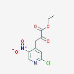Structure of 4-Pyridinepropanoic acid, 2-chloro-5-nitro-a-oxo-, ethyl ester
