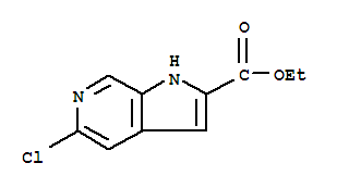 Structure of ethyl 5-chloro-1H-pyrrolo[2,3-c]pyridine-2-carboxylate