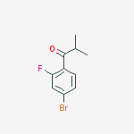 Chemical structure of 1-(4-Bromo-2-fluorophenyl)-2-methylpropan-1-one
