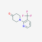 1-(3-(Trifluoromethyl)pyridin-2-yl)piperidin-4-one结构式