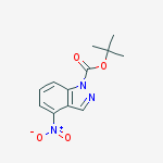 Structure of 1H-INDAZOLE-1-CARBOXYLIC ACID,4-NITRO-,1,1-DIMETHYLETHYL ESTER